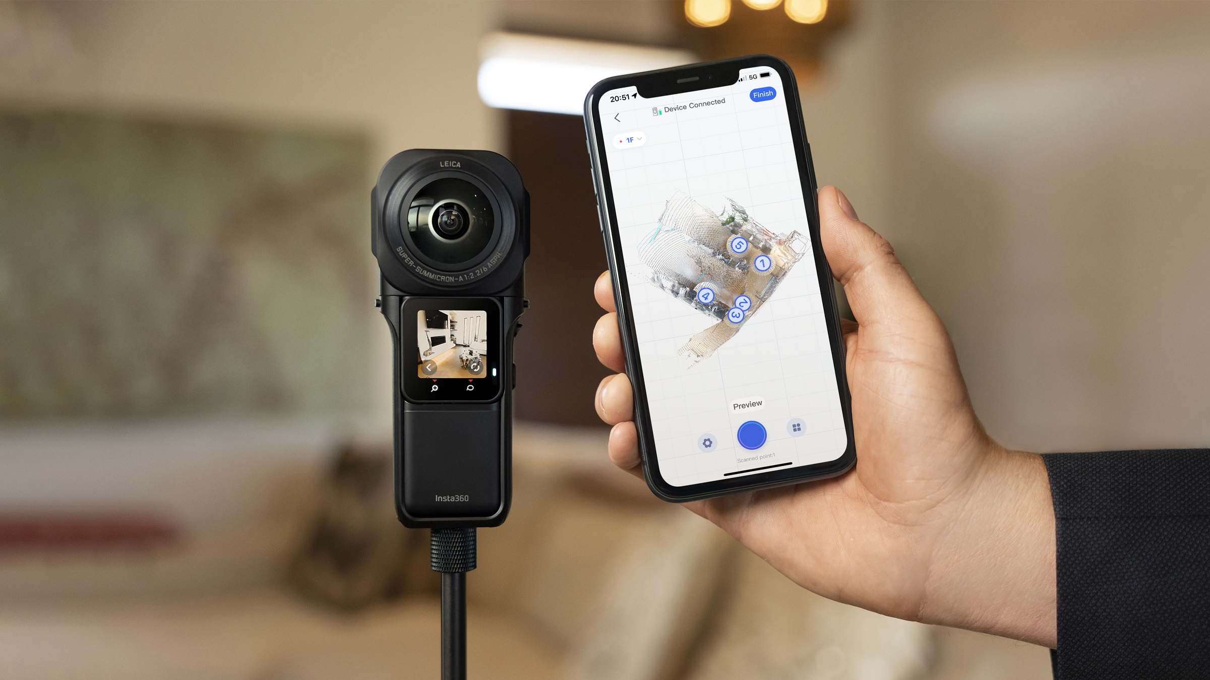 Compatible with a variety of 360 cameras